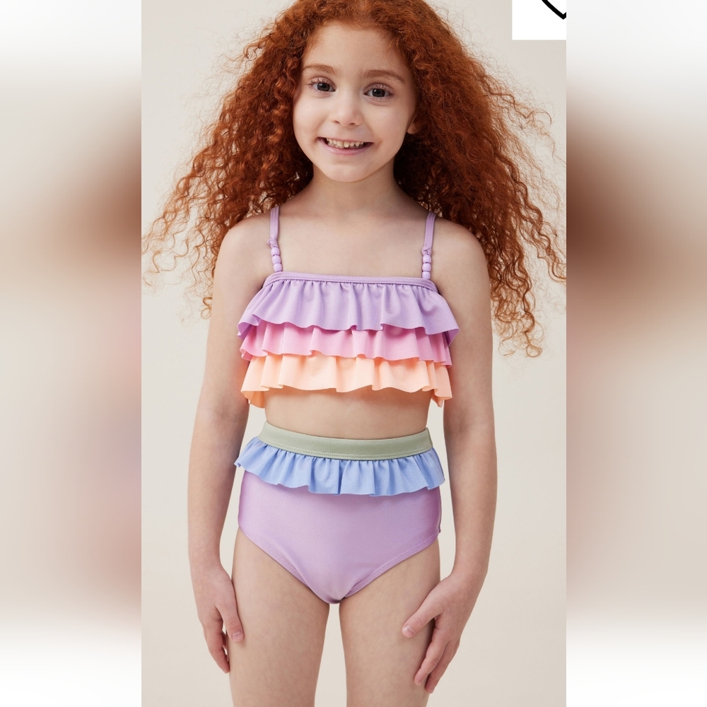 NEW CottonOn Kids High Waisted Pastel Bikini